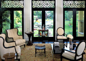 faux iron grille window coverings