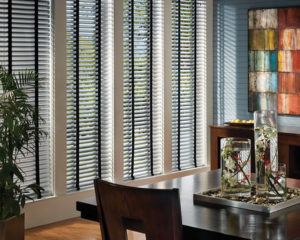 Faux Wood Blinds Dining Area
